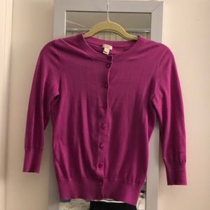 J Crew magenta The Clare Cardigan, size XS